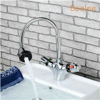 bathroom solar heater thermostatic basin mixer copper thermostatic basin faucet cold and hot water wash basin (QH0207A)