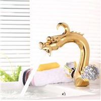 Basin Faucets Dragon Designer Dual Handle Decorative Bathroom Sink Taps Luxury Vintage Classic Deck Mounted Water Crane  SE-8613