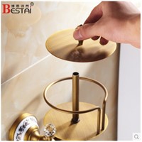 Creative Design Toilet Paper Holder Antique Brass Tissue Roll Bracket