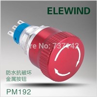 ELEWIND 19mm Metal surface Emergency stop switch(PM192F-11TS,CE,ROHS)