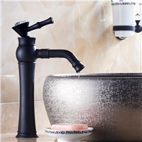 Basin Faucets Modern Gold Color Deck Mounted Bathroom Mixer Faucets Black Finish With Diamond High Bathroom Sink Faucet 327