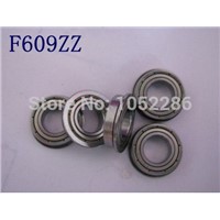 100pcs/lot  F609ZZ   Flanged bearing  F609-2Z  9*24*7 shielded Miniature flange deep groove ball bearings 9x24x7 mm