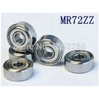 100pcs/lot  high quality  MR72ZZ  miniature ball bearing MR72  MR72-2Z shielded  deep groove ball bearings 2x7x3 mm