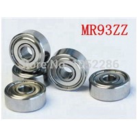 100pcs/lot   MR93ZZ   3*9*4  miniature ball bearing MR93  MR93-2Z shielded  deep groove ball bearings 3x9x4 mm