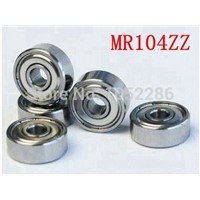 100pcs/lot   MR104ZZ  miniature model bearing MR104  MR104-2Z shielded  deep groove ball bearings 4x10x4 mm