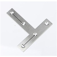 2pcs 80*80mm Thickness 1mm stainless steel angle bracket T shape satin finish frame board support