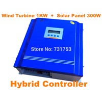 Wind&amp;Solar Hybrid Controller With Communication LCD Display For Wind Turbine1KW + PV Model 300W,Rated Battery Voltage 24V Or 48V