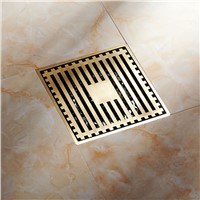 Modern New Antique Brass Square Shape Bathroom Shower Floor Drain Washer Grate Waste Drain 4&amp;amp;quot;