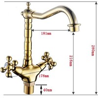 Luxury vintage gold bathroom faucet sink tap water faucet vessel sink faucets oil rubbed bronze  tap