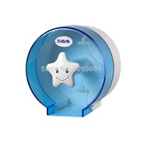 High quality toilet mini type roll tissue dispenser series tissue dispenser Cute Paper Holder with Smile Star