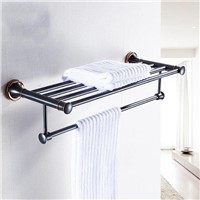 New luxury High quality wall mount brass ORB finish,Bathroom Accessories towel rack towel shelves