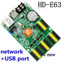 HD-E63(HD-E41) Ethernet + USB port led controller for scrolling message led sign board display showing picture, text, graph