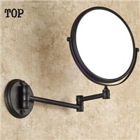 Antique black 8 inch bathroom mirrors magnifying mirror with wall mounting cosmetic mirror bathroom illuminated mirrors