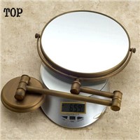Antique bathroom 8 inch mirror magnifying mirror with wall mounting cosmetic mirror bathroom illuminated mirrors