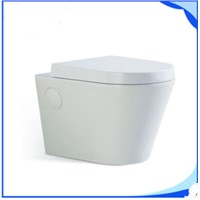 COMPACT SHORT PROJECTION WALL HUNG TOILET PAN CHROM PLATED SOFT CLOSE SEAT L803