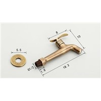 Wall Mounted Antique Copper Bibcock Bahtrom G1/2&amp;amp;quot; thread Single Cold Water  Washing Machine Faucet Garden Taps