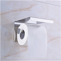 Hot Sale Promotion Modern Square Chrome Finish Toilet Paper Holder Bathroom Tissue Holder