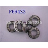 100pcs/lot  Flanged bearing  F694ZZ  miniature flange deep groove ball bearings  F694-2Z  4*11*4 mm