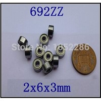 100pcs/lot  692ZZ   2*6*3 miniature deep groove ball bearing 692-2Z  2x6x3 mm