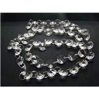 5m/lot crystal glass garland strand 14mm octagonal beads strand Christmas party decor accessory