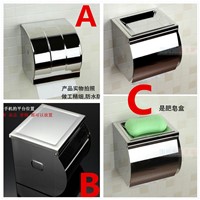 Bathroom Accessories 304 Stainless Steel Toilet Paper Holder Paper Box Toilet Towel Holder Bathroom Accessories With Ashtray