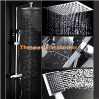 Bathroom shower10 inch air pressurize rainfall shower head and thermostatic mixer automatic thermostatic faucet shower set