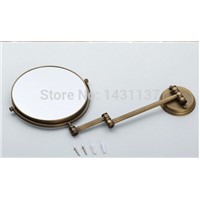 New arrival high quality bronze plating 3 times 8&amp;amp;#39; magnifying mirror brass material double faced make-up  mirror