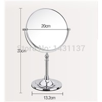 Chrome 3times magnifying make up mirror brass material  folding retractable 8&amp;amp;#39; bathroom  office double faced mirror