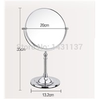 Chrome 3times magnifying make up mirror brass material  folding retractable 8&#39; bathroom  office double faced mirror