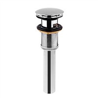 Large Cap Chrome Solid Bathroom Accessories / Bath Sink Lavatory Lav Vessel Faucet Pop Up Drain with or without Overflow