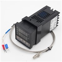 Dual Digital RKC PID Temperature Controller REX-C100 with K Thermocouple Sensor Probe