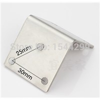 One Pair 40*40*42mm Brushed Stainless Steel Corner Brackets Furniture Parts Metal Connector Thickness 2 mm Angle Bracket +screws