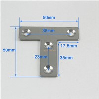 20 Pieces 50x50x15mm Stainless Steel T Shape Angle Plate Corner Bracket Thinckness 1.5mm