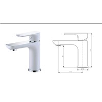 high quality bathroom faucet chrome and white sink faucet single lever bathroom sink basin faucet mixer brass water tap
