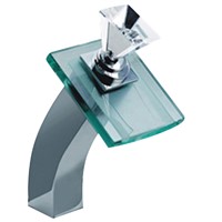 Freeshipping Fashionable LED Tap Bathroom Chromed Mixer Single handle Single hole Deck Mounted basin faucet  LH-8065-2