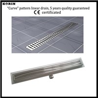 700mm &amp;amp;quot;Curve&amp;amp;quot; Stainless Steel 304 Linear Shower Drain, Horizontal Drain Floor Waste, Deodorant floor drain, linear Drain Channel