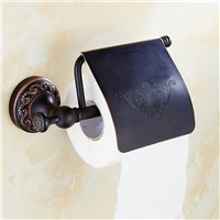 Paper Holder Brass Toilet Classic Carved Roll Paper Holder Wall Mounted Toilet Bathroom Hardware European Style DG-8308F
