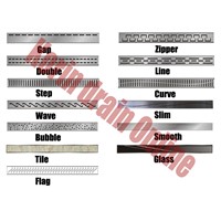 1200mm &quot;Wave&quot; Style Stainless Steel 304 Linear Shower Drain, Vertical Drain, Floor Waste, Long floor drain, Shower channel