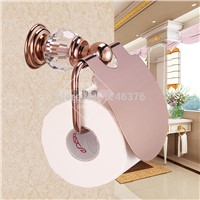 Bathroom Accessories luxury crystal &amp;amp;amp; brass Rose gold paper holder roll holder toilet tissue box gold paper box