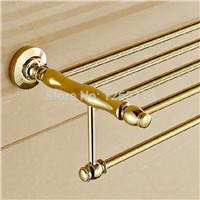 Towel Racks Bathroom Accessories Towel Holder Solid Brass Golden Finished Towel Bar Wall Mounted Towel hanger OG-25822C