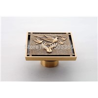 high quanlity Total Brass bronze finished against the stench art cover bathroom Floor Drain Waste Drain 10*10 size  Floor Drain
