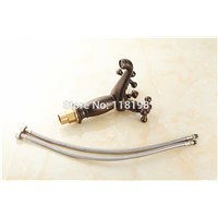 Euro Style Double Cross Handle basin Sink Faucet Antique Brass Widespread Bathroom Wash Taps G9873