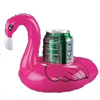Flamingo Drink can Holder Inflatable Pool beach blow up Floating Toy Party