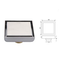 High quality Perfect design  100mm*100mm*45mm Stainless steel  floor drain Deodorant --SZ6806-50B