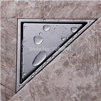 Hidden type Triangle Tile Insert  Floor Waste Grates Bathroom Shower Drain ,304 Stainless steel floor drain-627