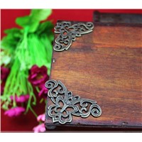 57*37MM 50pcs butterfly carved furniture decorative Fillet corners piece vintage wooden box jewelry gift box corners