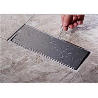 300 mm Tile Insert Rectangular Floor Waste Grates Bathroom Shower Drain,Invisible 304 grade stainless steel  floor drain-T650