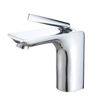 Basin Faucets Modern White Chrome Brass Bathroom Sink Faucet Single Handle Hole Toilet Bath Mixer Water Tap Crane YLS837-11