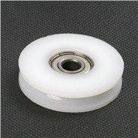 5x 8*30*10mm Round Groove Nylon Pulley U Groove Track Roller Bearing,Double Shielde 608zz Bearing inside