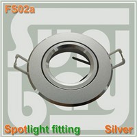 Round fitting Silver Gimbal Fixture Mounting Bracket For MR16 GU10 Spotlight